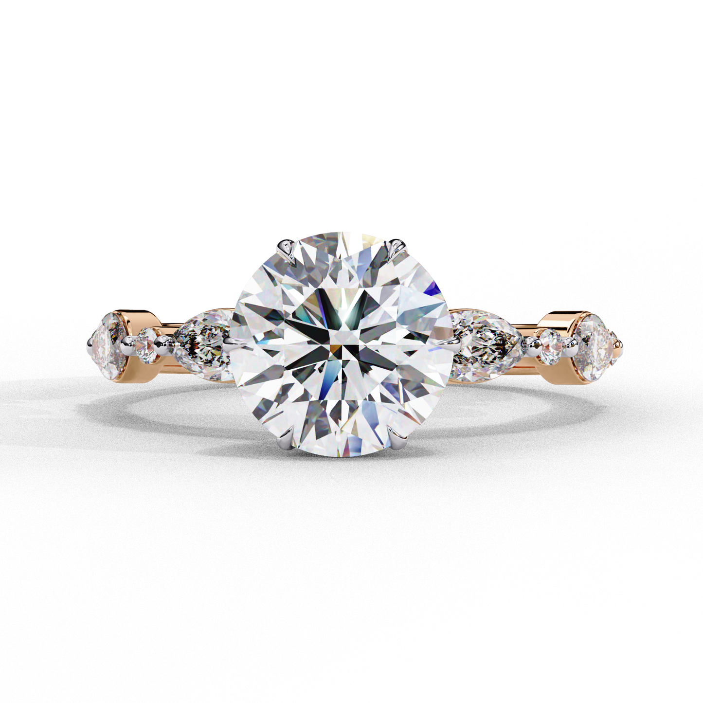 Elysian Round Brialliant Cut Solitaire Ring, 1.92 CT Round Cut Lab Grown Diamond Solitaire Ring
