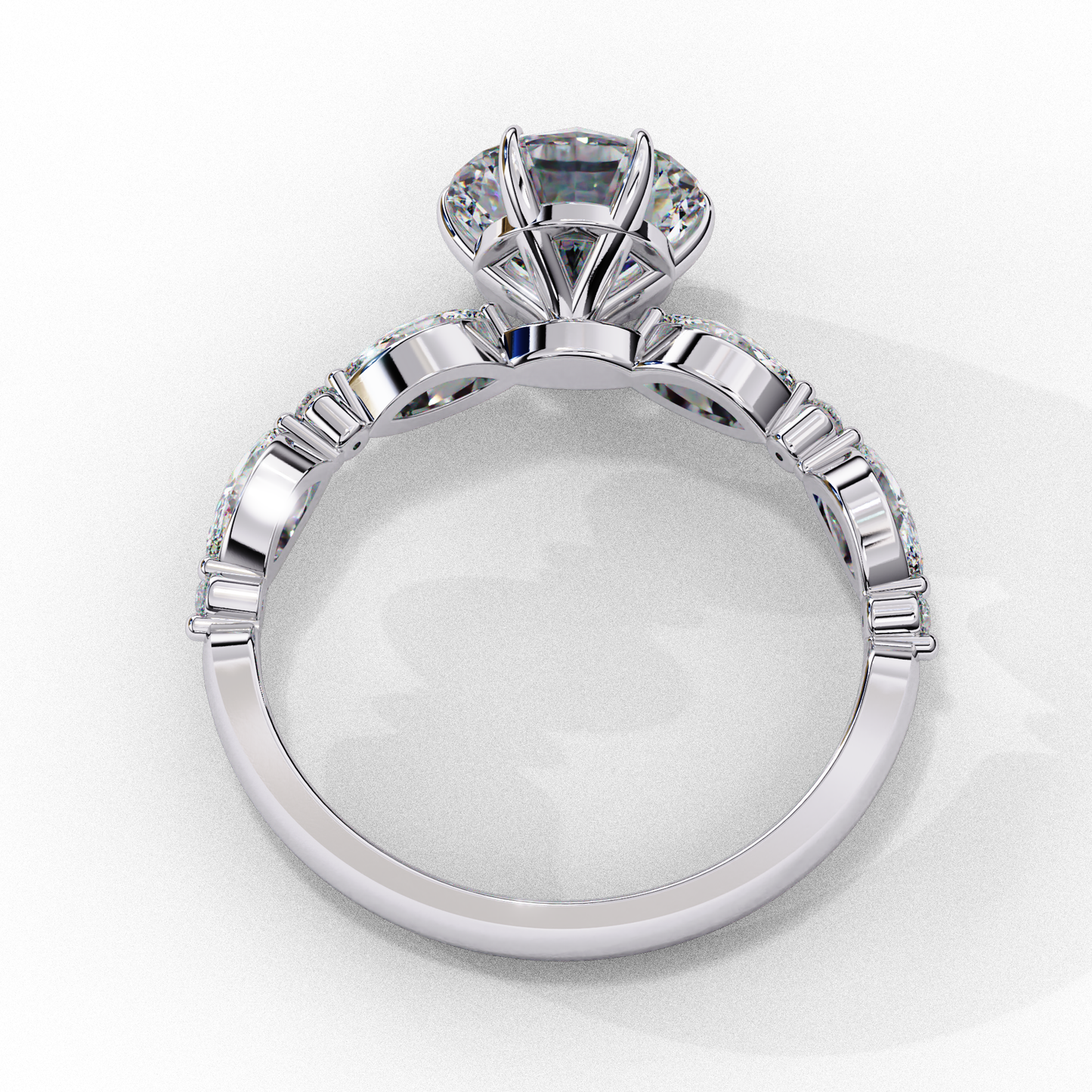Elysian Round Brialliant Cut Solitaire Ring, 1.92 CT Round Cut Lab Grown Diamond Solitaire Ring