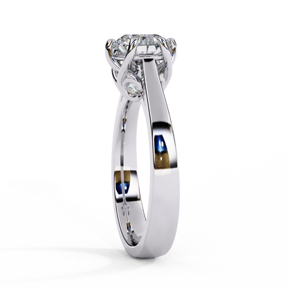 Diamond Majesty Ring in Rose Gold, 1.29 CT Round Cut Diamond Solitaire Ring