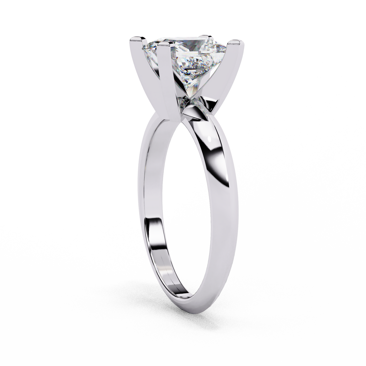Princess Cut Lab-Grown Diamond Solitaire Ring in Rose Gold, 1.72 CT Princess Cut Lab Diamond