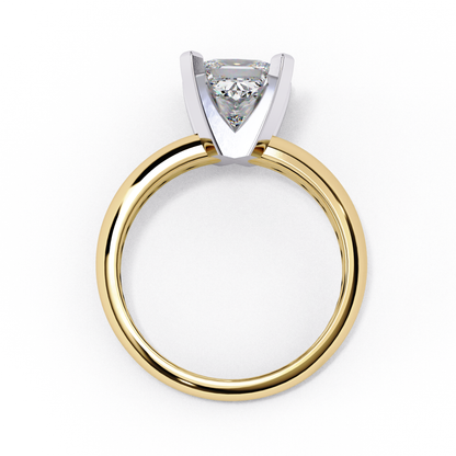 Princess Cut Lab-Grown Diamond Solitaire Ring in Rose Gold, 1.72 CT Princess Cut Lab Diamond