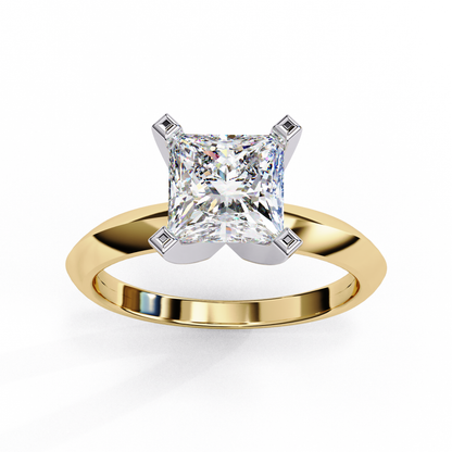 Princess Cut Lab-Grown Diamond Solitaire Ring in Rose Gold, 1.72 CT Princess Cut Lab Diamond