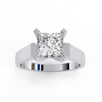 Bold Princess Cut Lab-Grown Diamond Ring in Rose Gold, 1.72 CT Princess Cut Lab Grown Diamond Engagement Ring