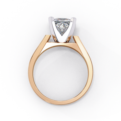 Bold Princess Cut Lab-Grown Diamond Ring in Rose Gold, 1.72 CT Princess Cut Lab Grown Diamond Engagement Ring