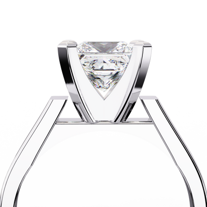 Bold Princess Cut Lab-Grown Diamond Ring in Rose Gold, 1.72 CT Princess Cut Lab Grown Diamond Engagement Ring
