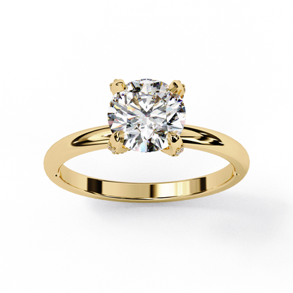 Traditional 4-Prong Solitaire Ring – Round Lab Diamond, 1.15 CT Round Cut Diamond
