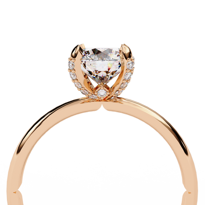 Traditional 4-Prong Solitaire Ring – Round Lab Diamond, 1.15 CT Round Cut Diamond