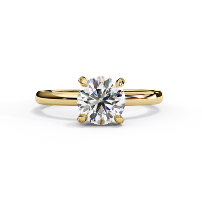 Traditional 4-Prong Solitaire Ring – Round Lab Diamond, 1.15 CT Round Cut Diamond
