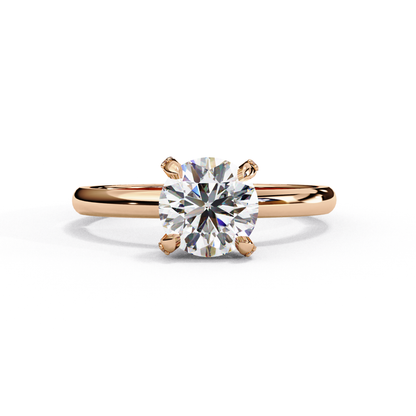 Traditional 4-Prong Solitaire Ring – Round Lab Diamond, 1.15 CT Round Cut Diamond