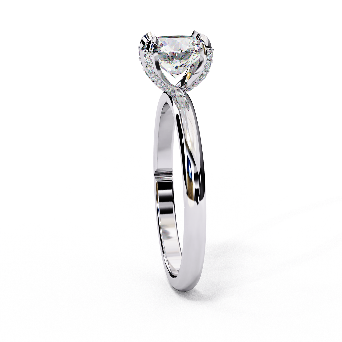 Traditional 4-Prong Solitaire Ring – Round Lab Diamond, 1.15 CT Round Cut Diamond