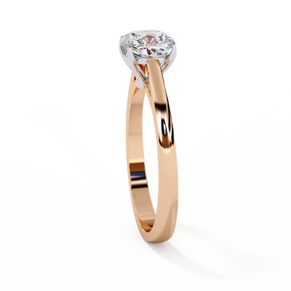 14K Rose Gold Cushion-Cut Solitaire Engagement Ring, 1.43 CT Cushion Cut Diamond Jewelry