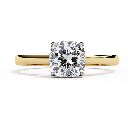 14K Rose Gold Cushion-Cut Solitaire Engagement Ring, 1.43 CT Cushion Cut Diamond Jewelry