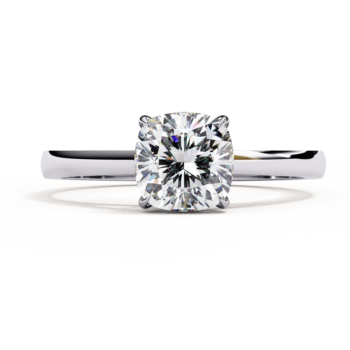14K Rose Gold Cushion-Cut Solitaire Engagement Ring, 1.43 CT Cushion Cut Diamond Jewelry