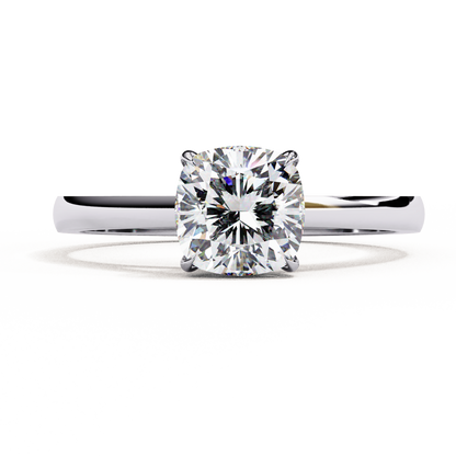 14K Rose Gold Cushion-Cut Solitaire Engagement Ring, 1.43 CT Cushion Cut Diamond Jewelry