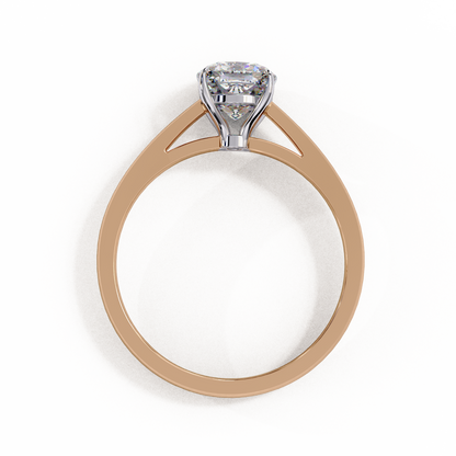 14K Rose Gold Cushion-Cut Solitaire Engagement Ring, 1.43 CT Cushion Cut Diamond Jewelry