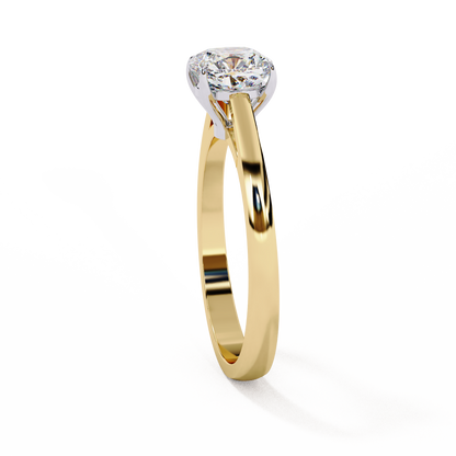 14K Rose Gold Cushion-Cut Solitaire Engagement Ring, 1.43 CT Cushion Cut Diamond Jewelry