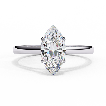 Lab-Grown Marquise Diamond Engagement Ring in Sleek 14k Gold , 0.86 CT Marquise Cut Diamond