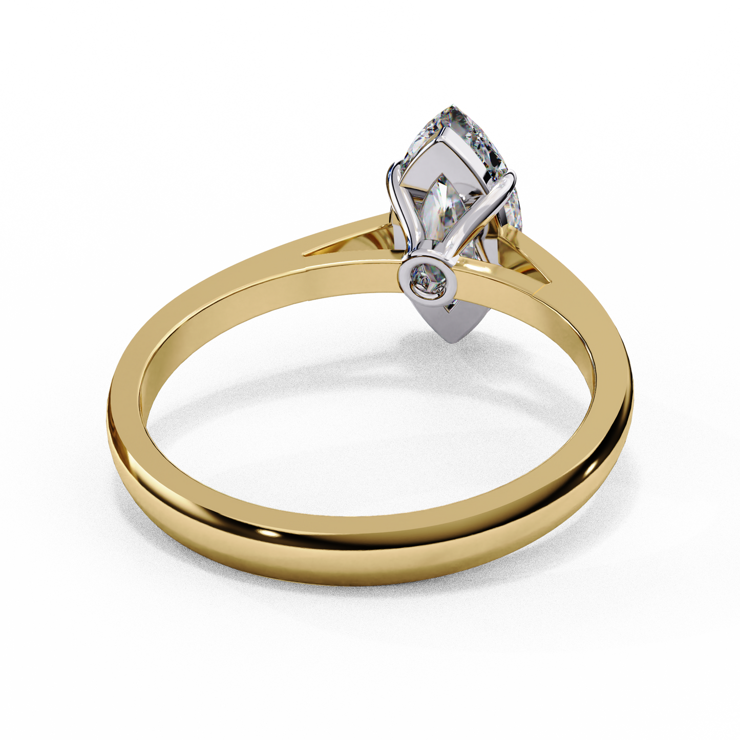 Lab-Grown Marquise Diamond Engagement Ring in Sleek 14k Gold , 0.86 CT Marquise Cut Diamond