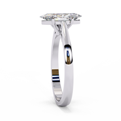 Lab-Grown Marquise Diamond Engagement Ring in Sleek 14k Gold , 0.86 CT Marquise Cut Diamond