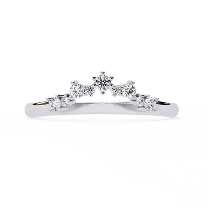 Sustainable Sparkle: Lab-Grown Diamond Tiara Ring , 14k Gold Ring