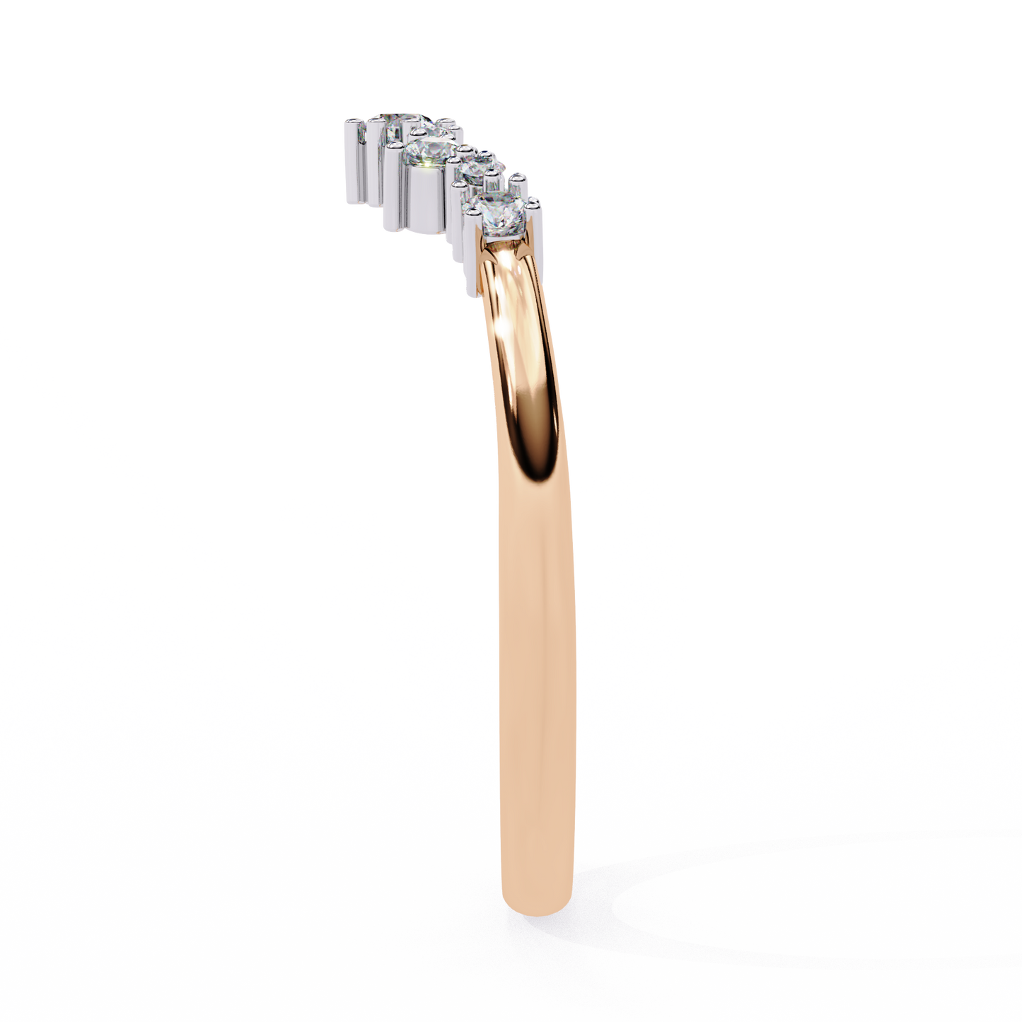 Sustainable Sparkle: Lab-Grown Diamond Tiara Ring , 14k Gold Ring