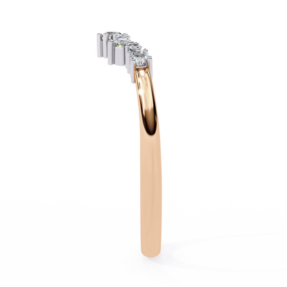 Sustainable Sparkle: Lab-Grown Diamond Tiara Ring , 14k Gold Ring