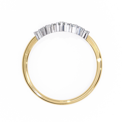 Sustainable Sparkle: Lab-Grown Diamond Tiara Ring , 14k Gold Ring