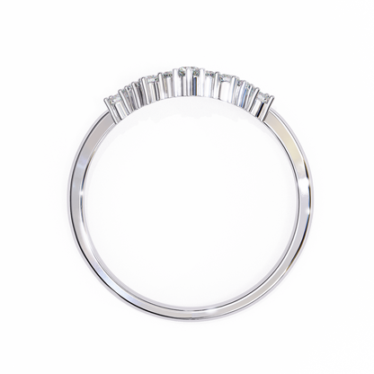 Sustainable Sparkle: Lab-Grown Diamond Tiara Ring , 14k Gold Ring