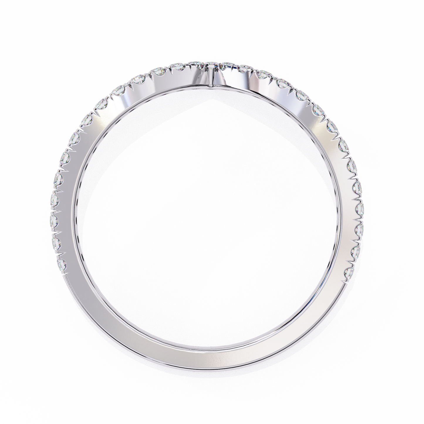 Classic V-Band Ring – Lab-Grown Diamonds in 14K Rose Gold , 14k Lab Grown Diamond Ring