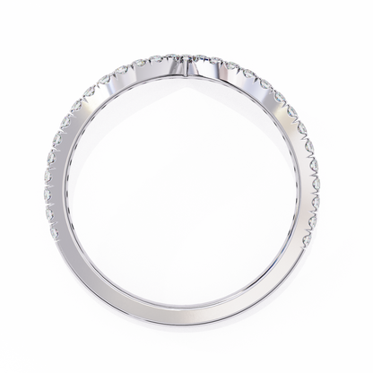 Classic V-Band Ring – Lab-Grown Diamonds in 14K Rose Gold , 14k Lab Grown Diamond Ring