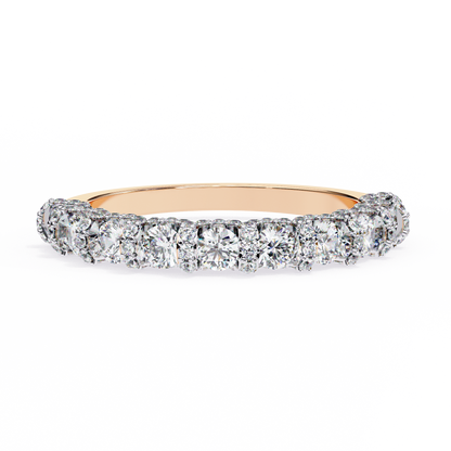 Infinite Sparkle: Exquisite Lab-Grown Diamond Band Set in Elegant Rose Gold for a Timeless Statement