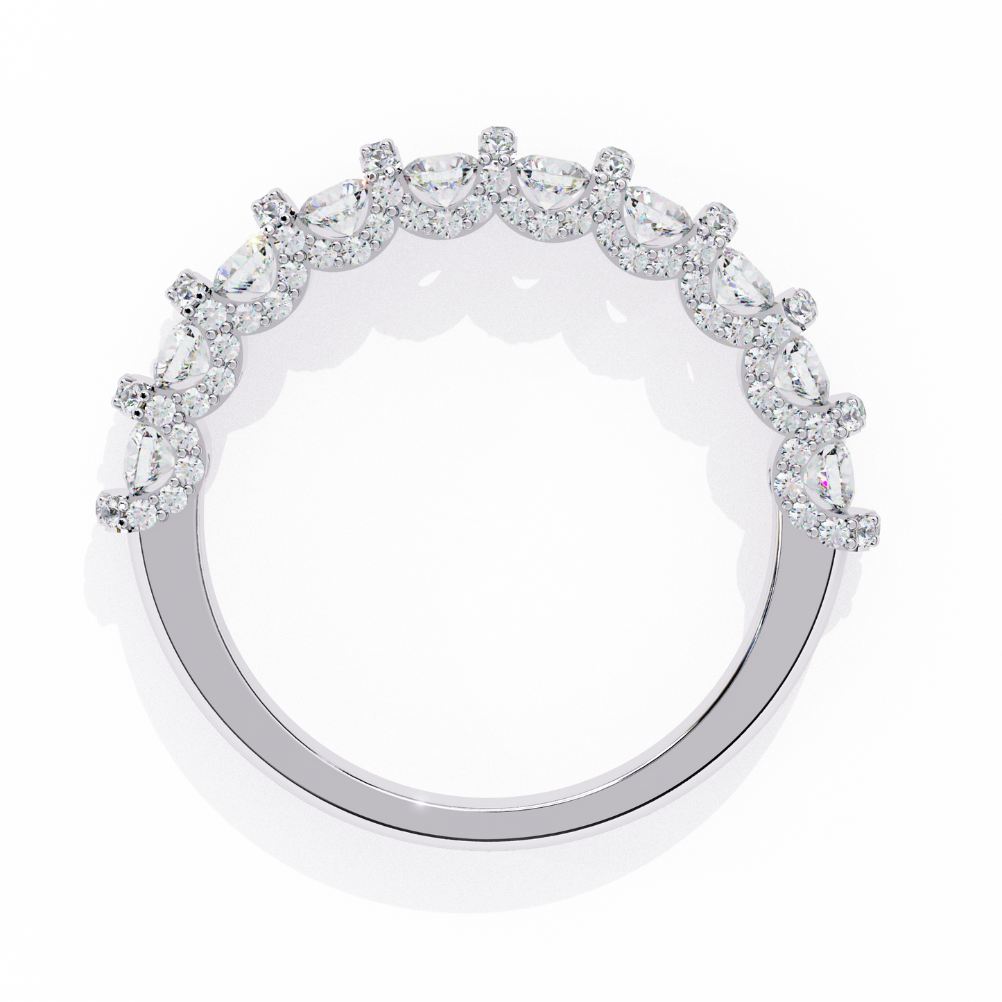 Infinite Sparkle: Exquisite Lab-Grown Diamond Band Set in Elegant Rose Gold for a Timeless Statement