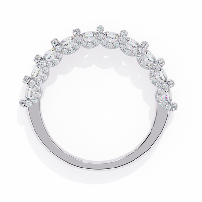 Infinite Sparkle: Exquisite Lab-Grown Diamond Band Set in Elegant Rose Gold for a Timeless Statement