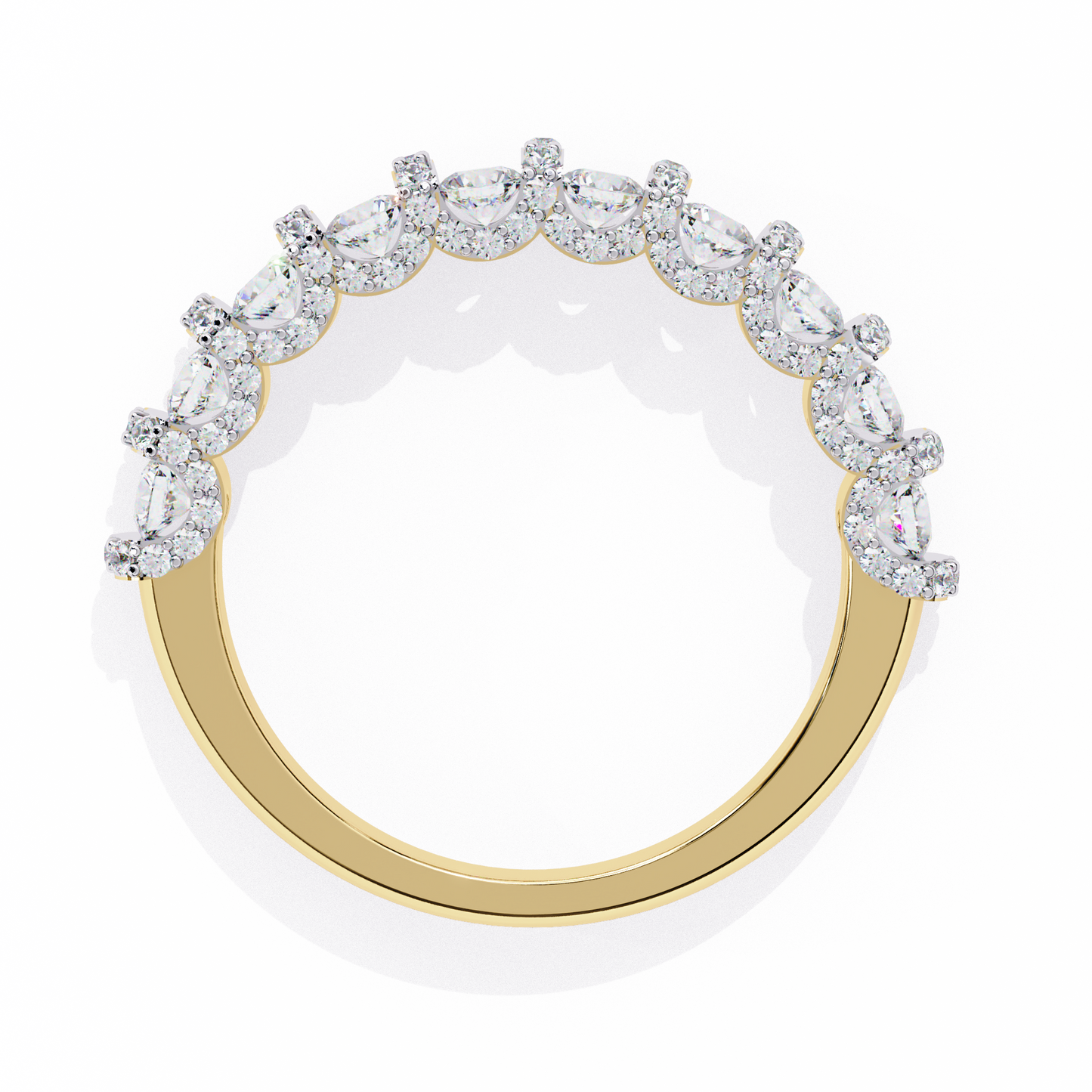 Infinite Sparkle: Exquisite Lab-Grown Diamond Band Set in Elegant Rose Gold for a Timeless Statement
