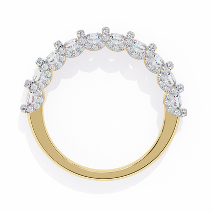 Infinite Sparkle: Exquisite Lab-Grown Diamond Band Set in Elegant Rose Gold for a Timeless Statement