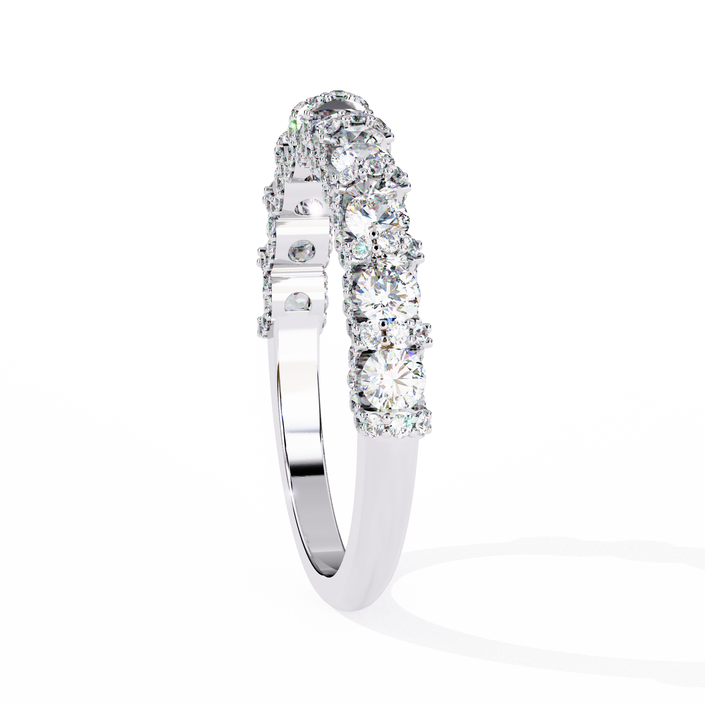 Infinite Sparkle: Exquisite Lab-Grown Diamond Band Set in Elegant Rose Gold for a Timeless Statement