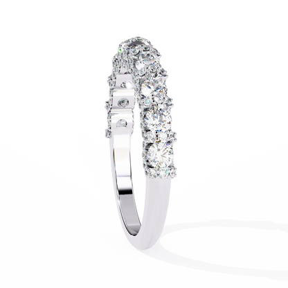 Infinite Sparkle: Exquisite Lab-Grown Diamond Band Set in Elegant Rose Gold for a Timeless Statement