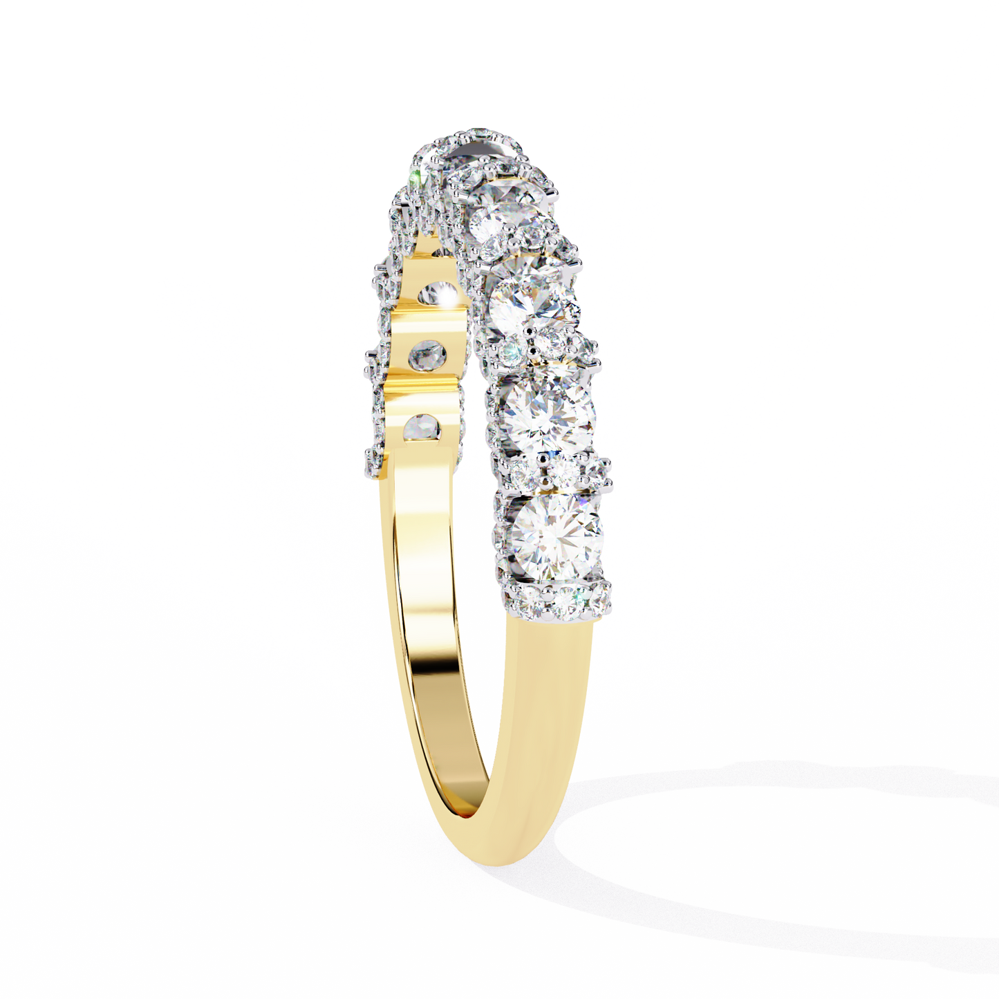 Infinite Sparkle: Exquisite Lab-Grown Diamond Band Set in Elegant Rose Gold for a Timeless Statement