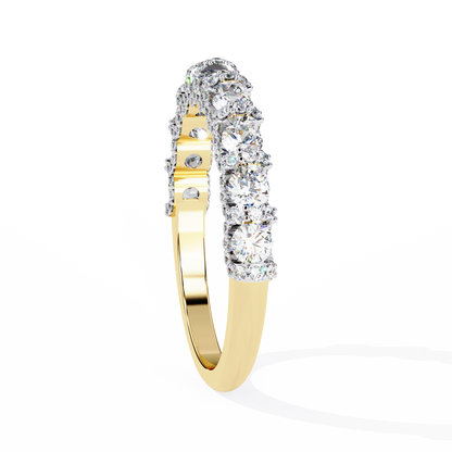 Infinite Sparkle: Exquisite Lab-Grown Diamond Band Set in Elegant Rose Gold for a Timeless Statement