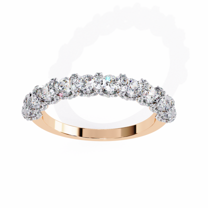 Infinite Sparkle: Exquisite Lab-Grown Diamond Band Set in Elegant Rose Gold for a Timeless Statement