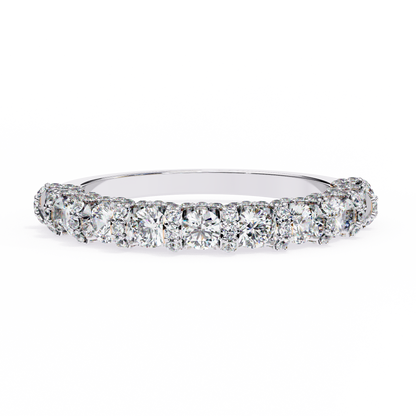 Infinite Sparkle: Exquisite Lab-Grown Diamond Band Set in Elegant Rose Gold for a Timeless Statement