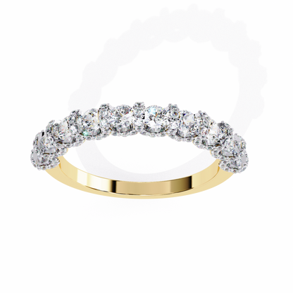 Infinite Sparkle: Exquisite Lab-Grown Diamond Band Set in Elegant Rose Gold for a Timeless Statement