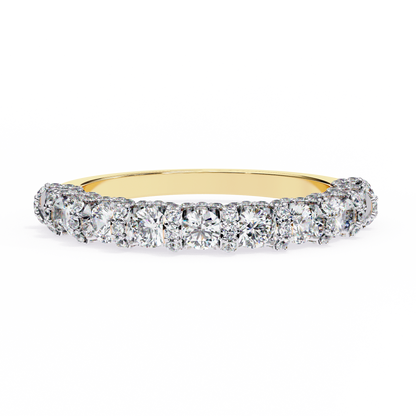 Infinite Sparkle: Exquisite Lab-Grown Diamond Band Set in Elegant Rose Gold for a Timeless Statement