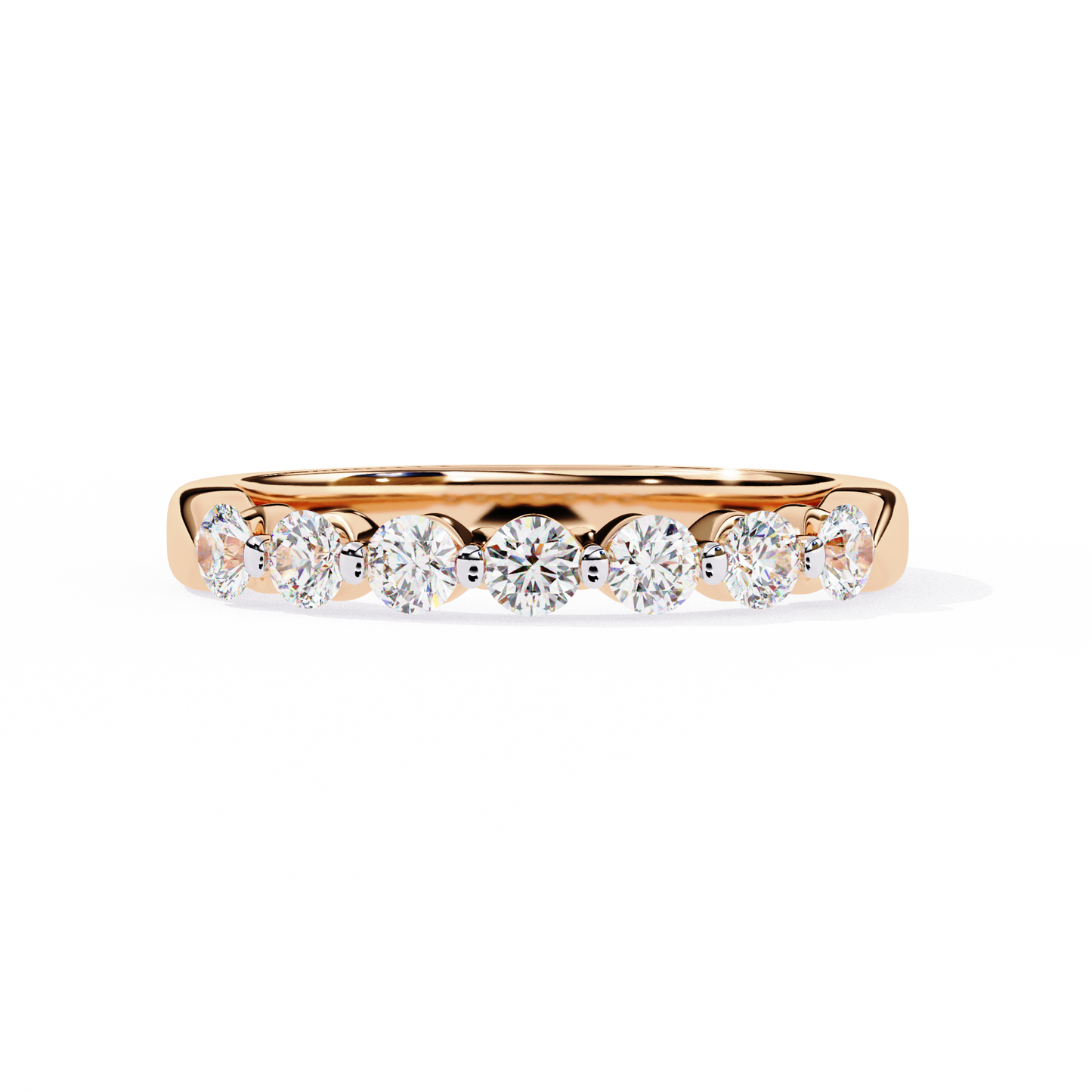 Timeless Elegance: Lab-Grown Round Brilliant Diamond Band in Lustrous Yellow Gold