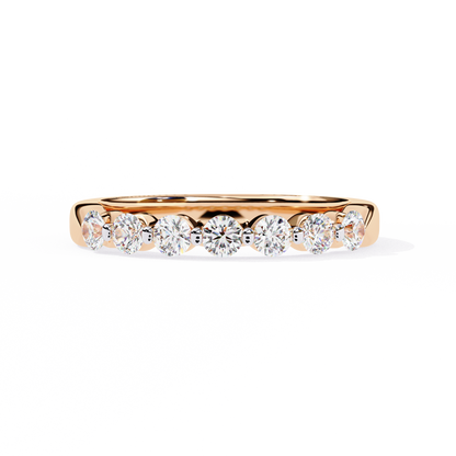 Timeless Elegance: Lab-Grown Round Brilliant Diamond Band in Lustrous Yellow Gold