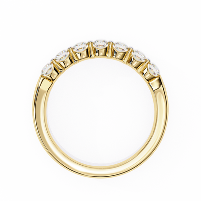 Timeless Elegance: Lab-Grown Round Brilliant Diamond Band in Lustrous Yellow Gold