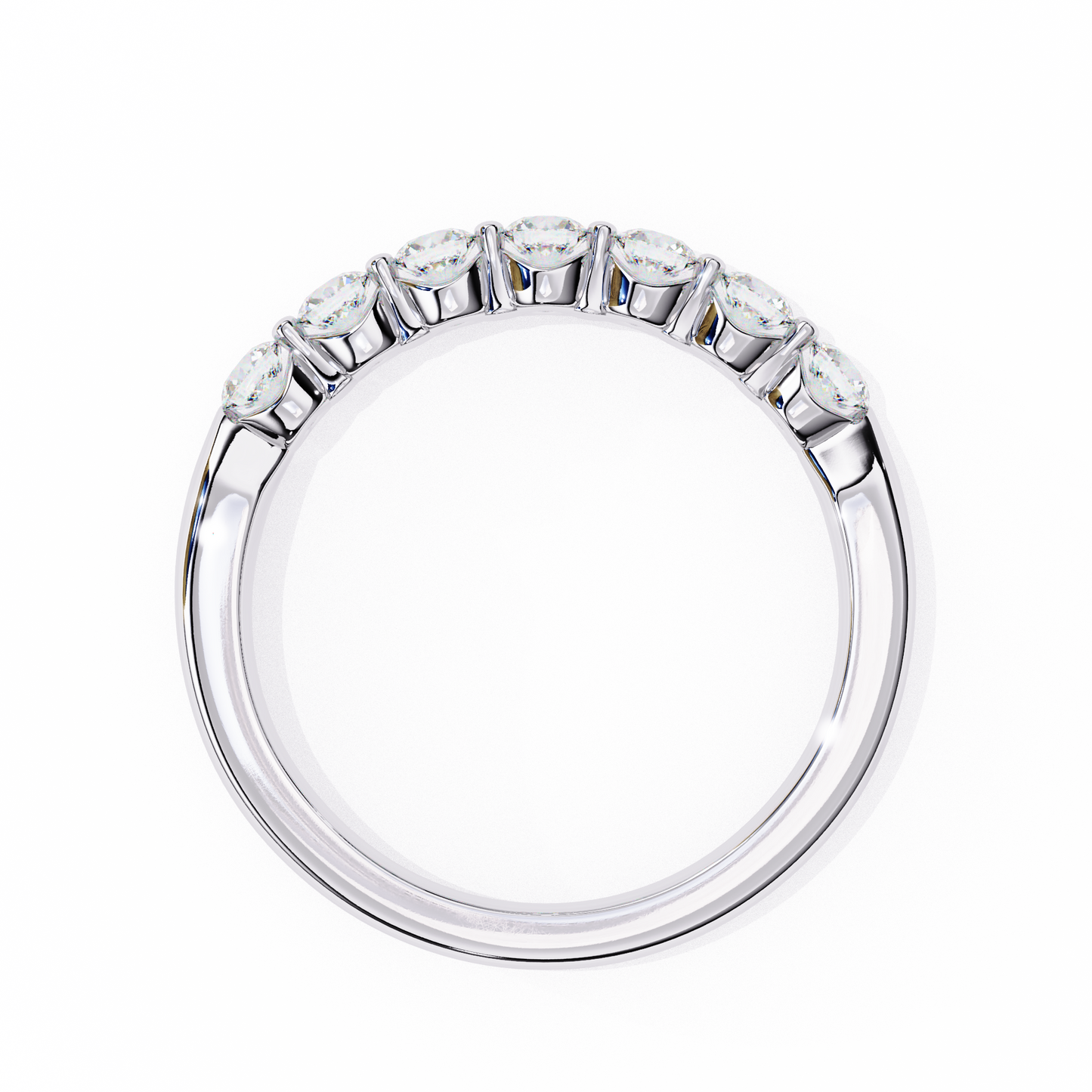 Timeless Elegance: Lab-Grown Round Brilliant Diamond Band in Lustrous Yellow Gold