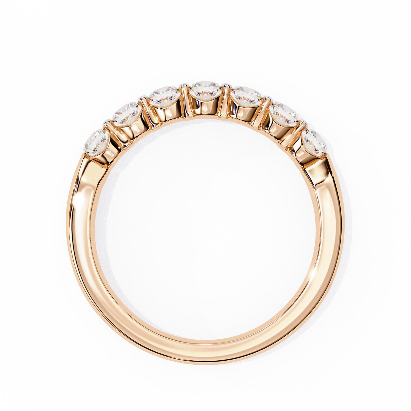 Timeless Elegance: Lab-Grown Round Brilliant Diamond Band in Lustrous Yellow Gold