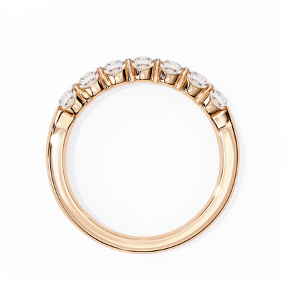Timeless Elegance: Lab-Grown Round Brilliant Diamond Band in Lustrous Yellow Gold