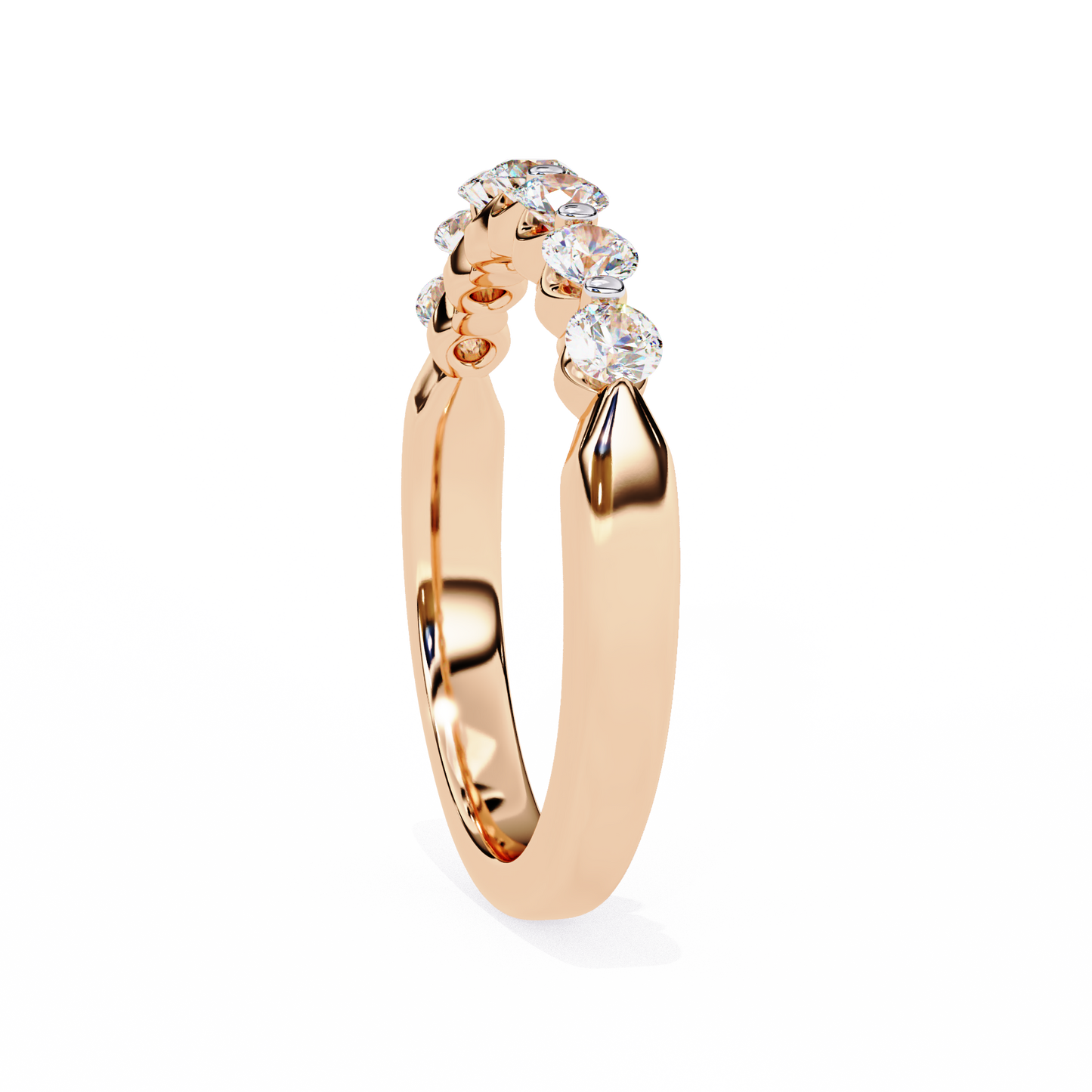 Timeless Elegance: Lab-Grown Round Brilliant Diamond Band in Lustrous Yellow Gold